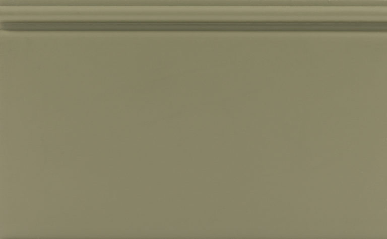 Olive green paint sample with code label.